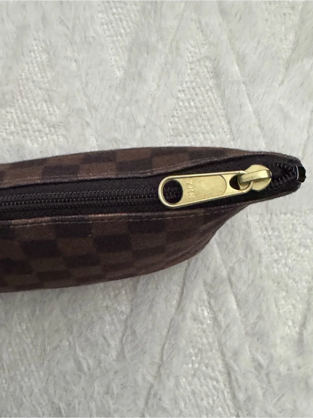 🤎Brown checkered cosmetic makeup bag (PRICE DROP)